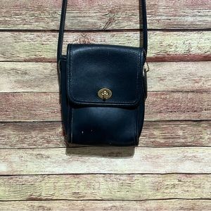 Coach Black Leather Vintage Scooter Crossbody